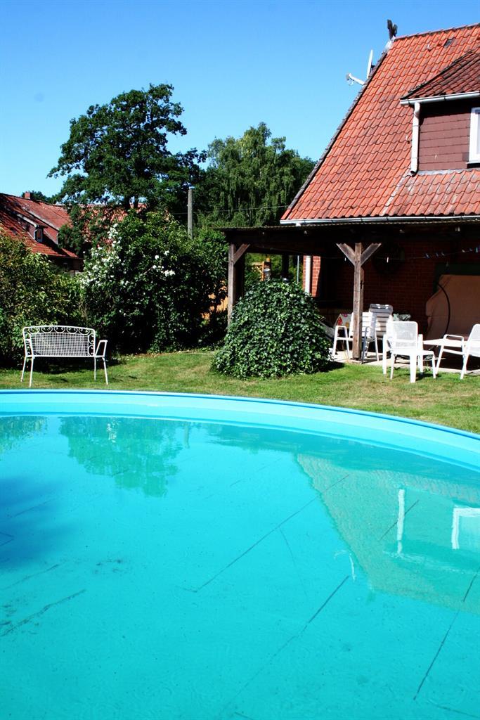 Bild vergrößern: Garten mit Pool und Liegewiese