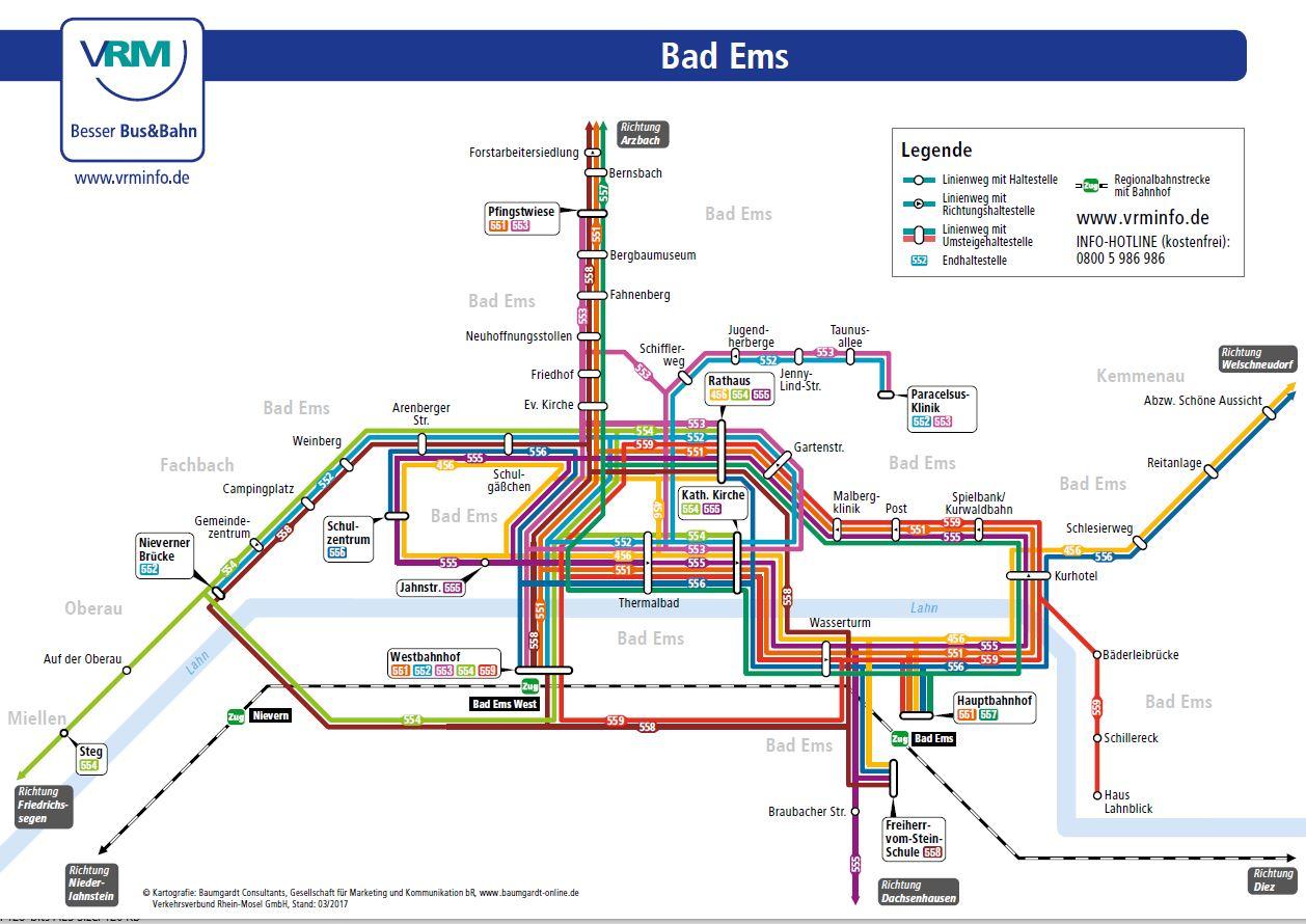 Liniennetz Bad Ems