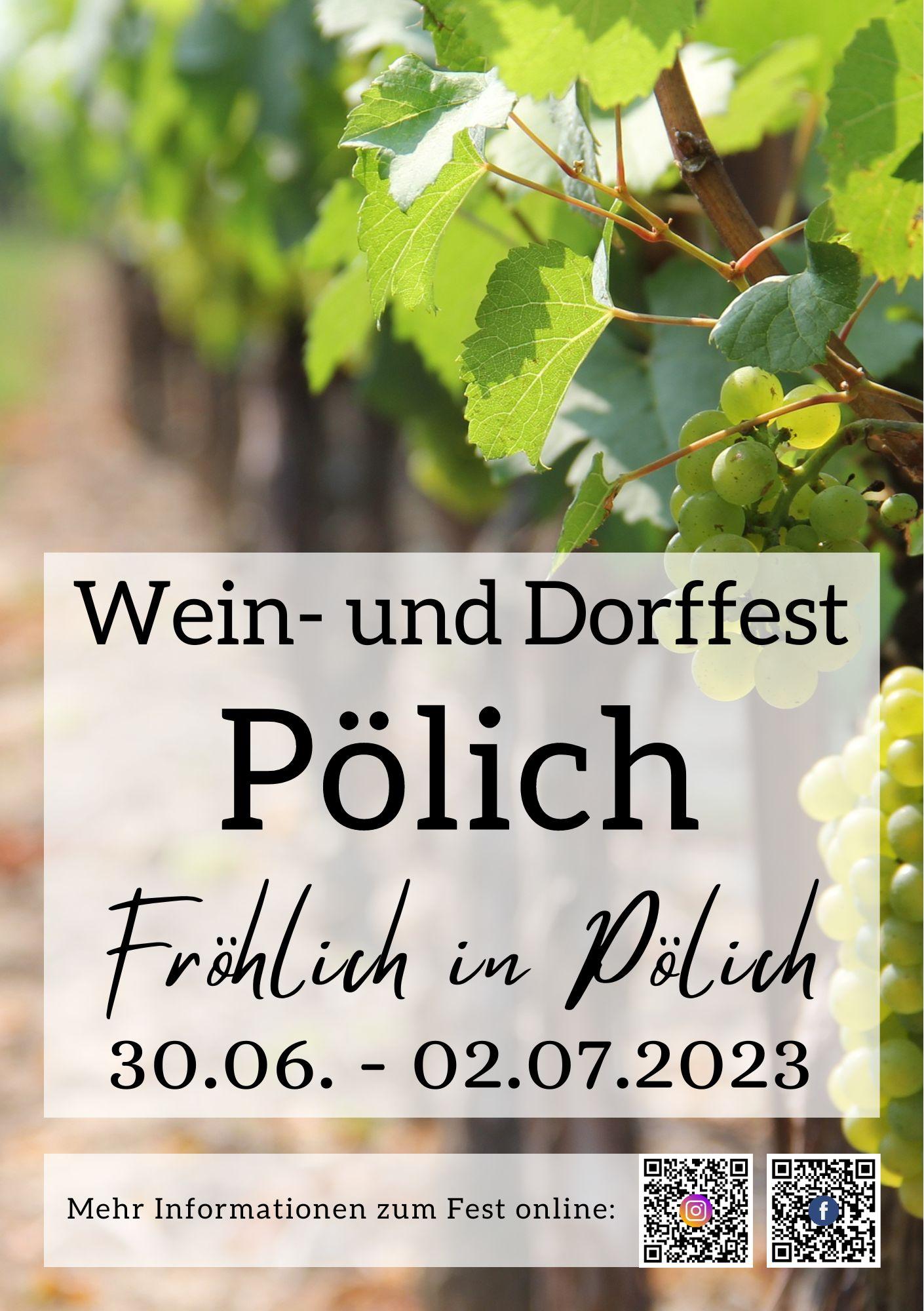 Plakat Weinfest Pölich 2023