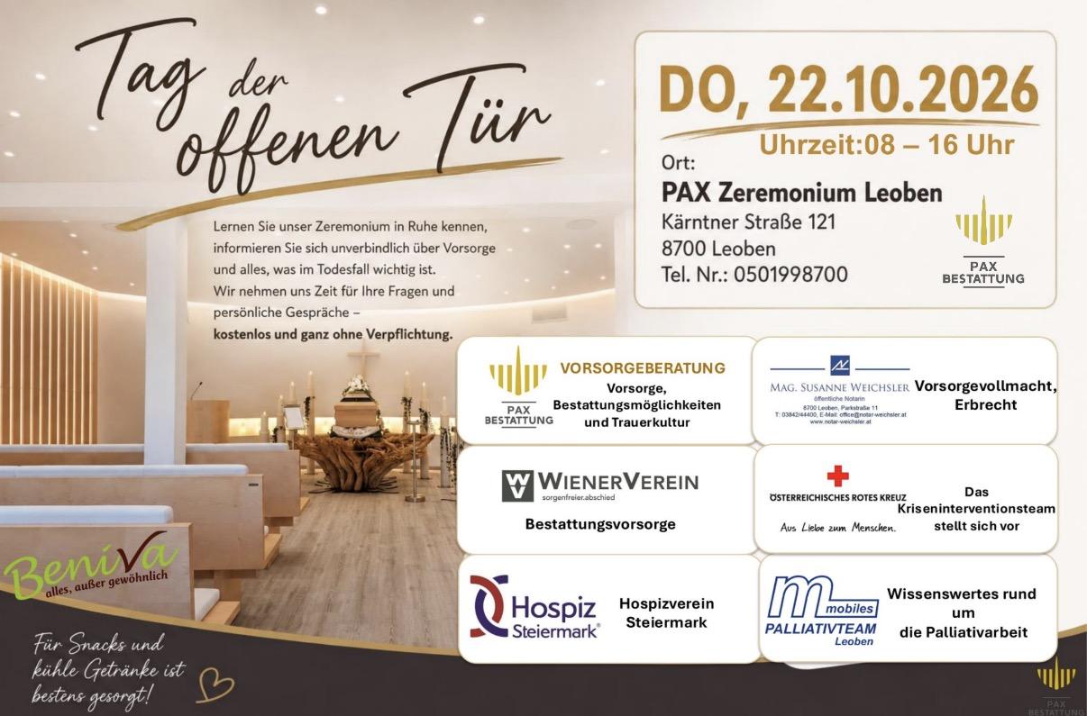 Pax Bestattung: Tag der offenen Tür