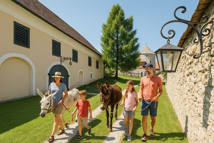 Eselwanderung auf der Burg Strechau