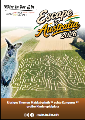 Maislabyrinth beim Wirt in der Edt - Escape to Australia