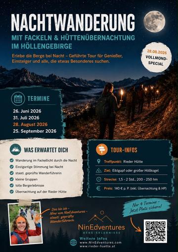 Fackelwanderung bei der Rieder Hütte mit Übernachtung