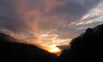 Abendhimmel in der Kundler Klamm