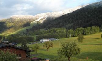 Ausblick vom Balkon auf´s Markbachjoch