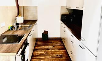 Kitchen in the holiday home "Haus Auszeit" at Lake Achensee.