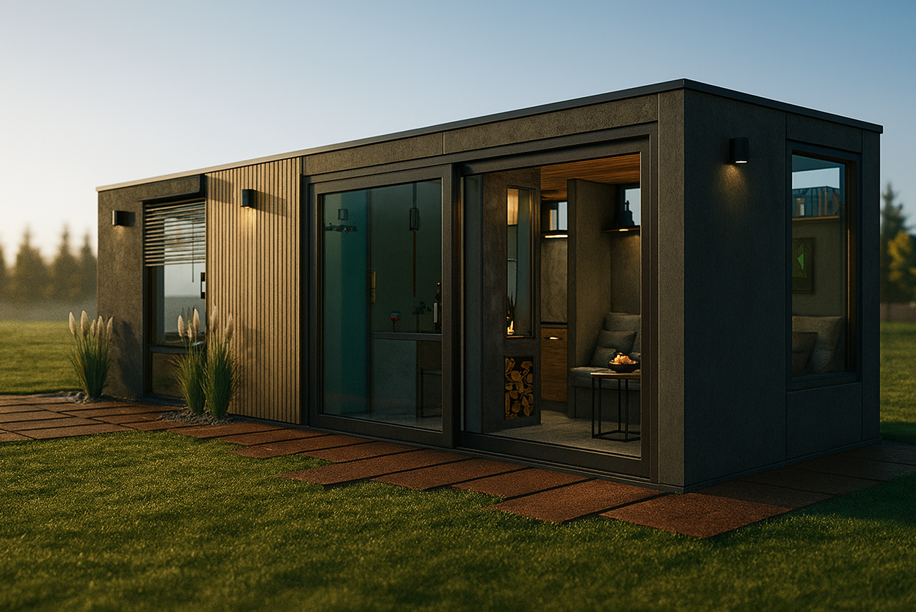 Lodge benessere per 2 persone con sauna privata e camino elettrico