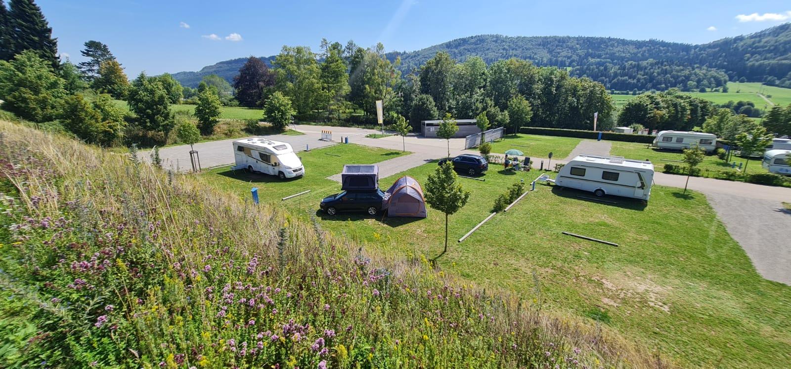 Stellplatz ECO, ca. 70m² für Wohnmobil/Wohnwagen, Münzstromzähler