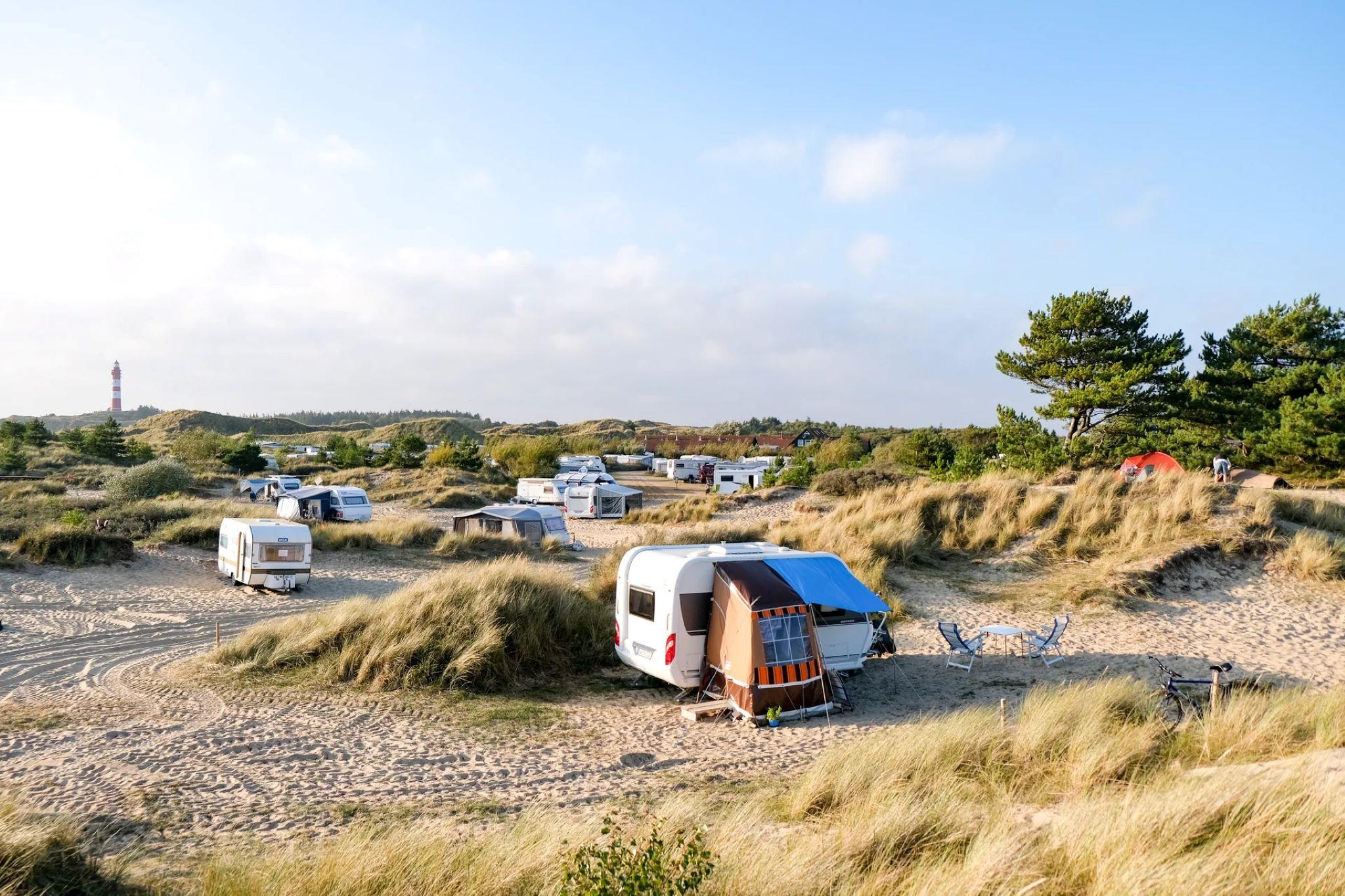 Comfortplaats van ca. 80m² voor caravans