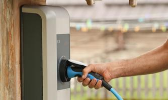 A charging station for electric cars.