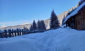 Schönwetterhütte im  Winter