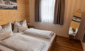 Bedroom in the apartment with double bed