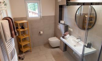 Modern bathroom with shower