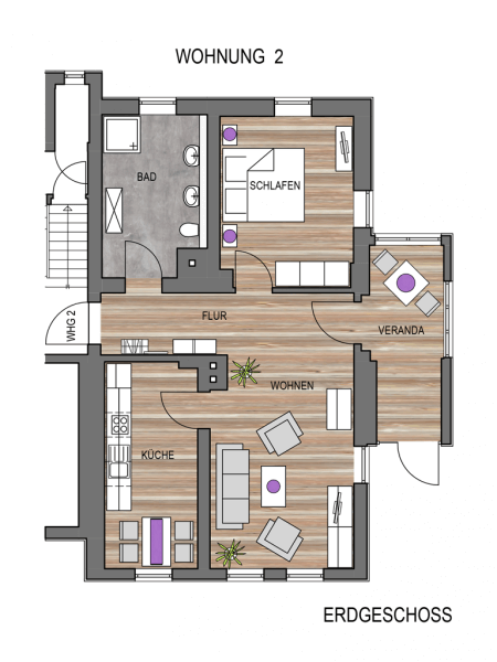 Grundriss Wohnung 2