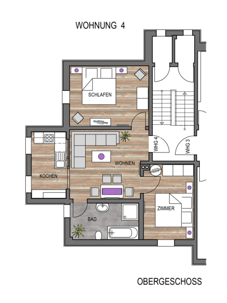 Grundriss Wohnung 4