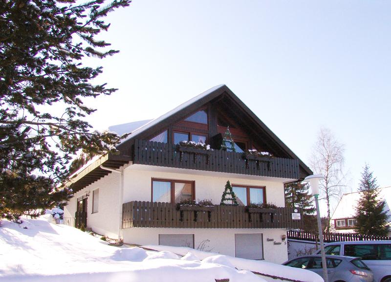 Haus vorn Schnee
