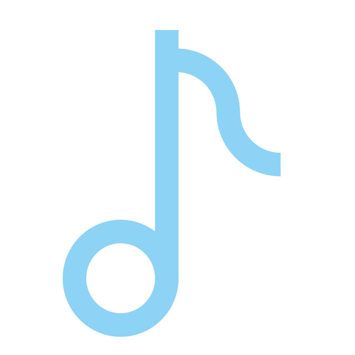 Pictogramm für Musik - ein Notenzeichen!