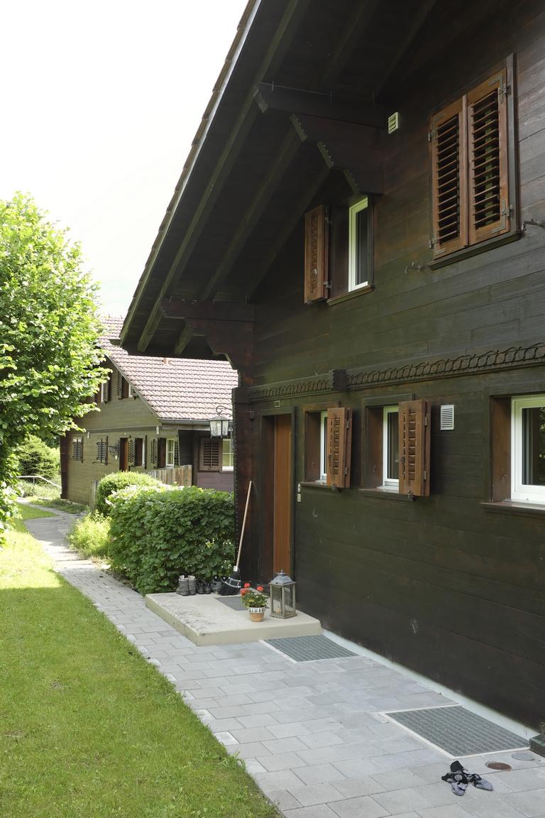 Die Rückseite des Chalet Berberis Die Rückseite des Chalet Berberis