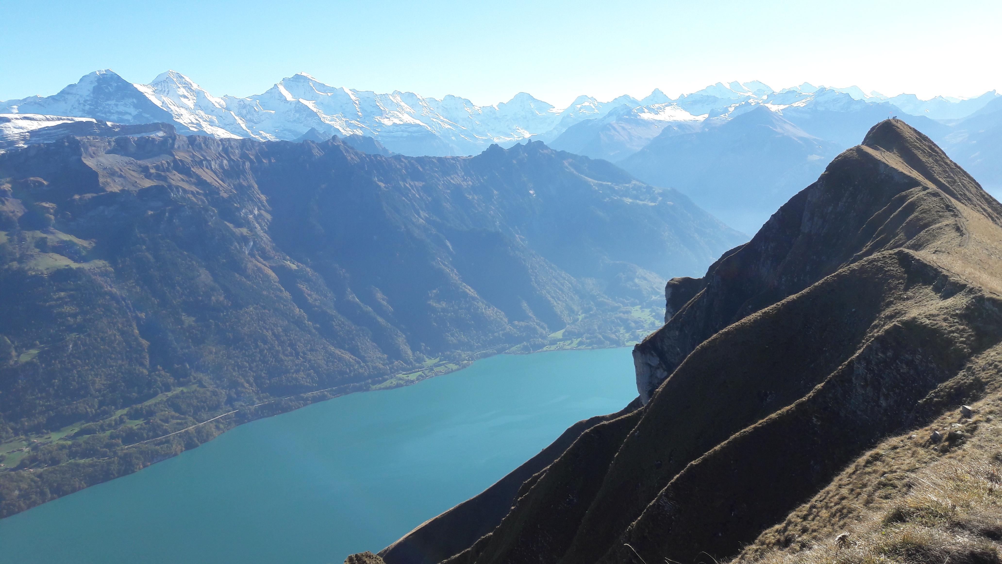Blick auf den Brienzersee und die Alpen Blick auf den Brienzersee und die Alpen