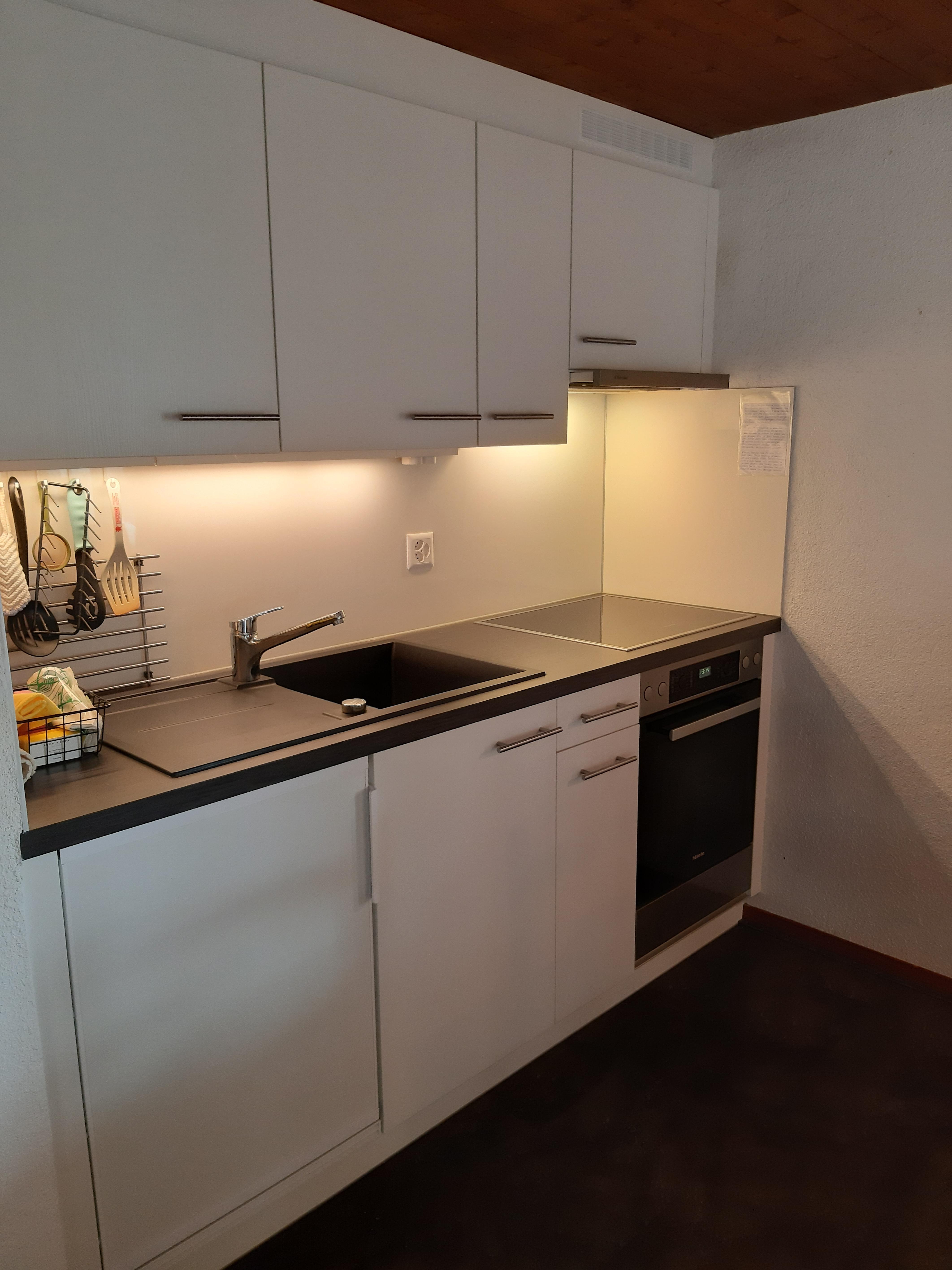 Einbauküche mit Ofen und Kühlschrank Einbauküche mit Ofen und Kühlschrank