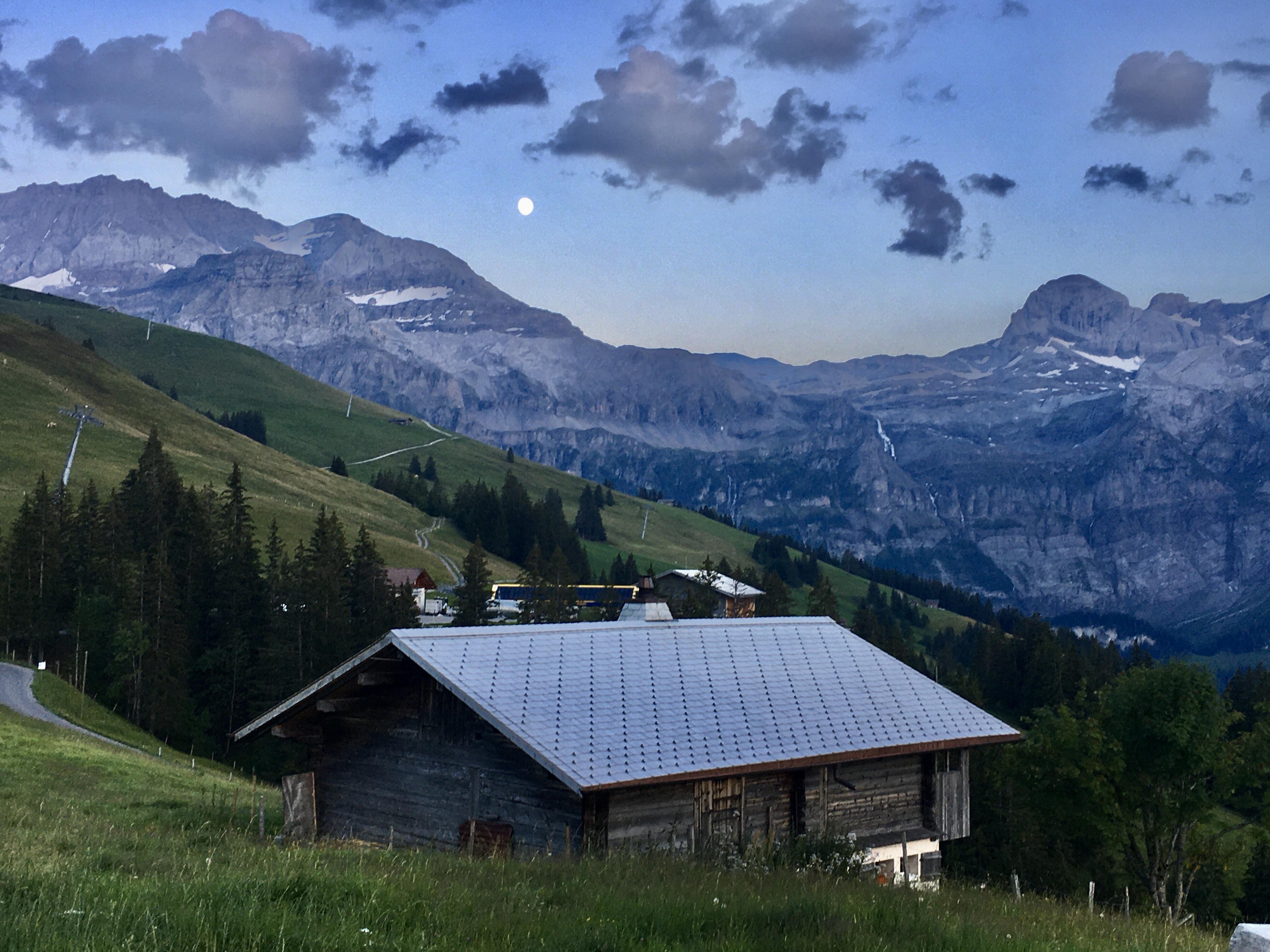 Sonnenuntergang Bühlberg: Wildstrubelmassiv Sonnenuntergang Bühlberg: Wildstrubelmassiv