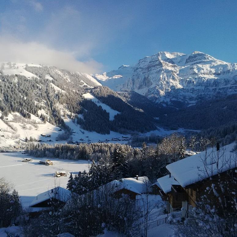 Blick auf Wildstrubel im Winter Blick auf Wildstrubel im Winter