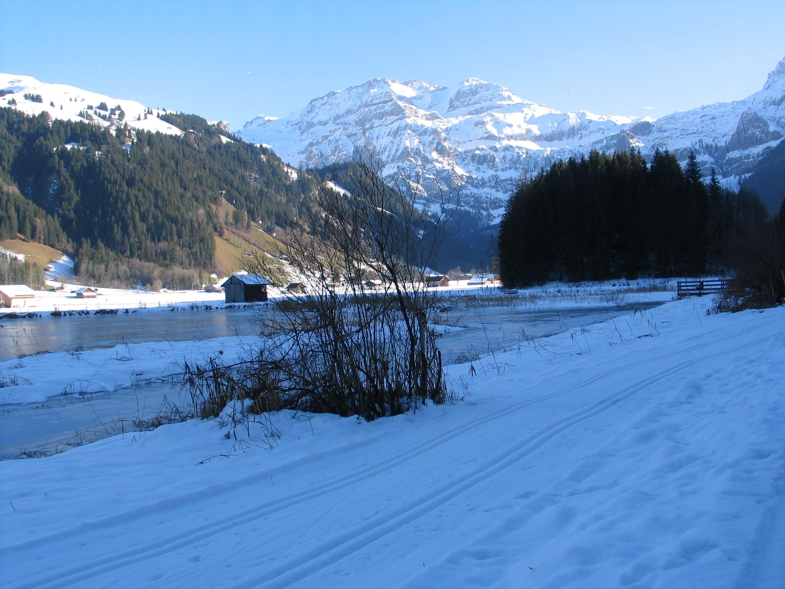 Lenkersee mit Loipe Lenkersee mit Loipe
