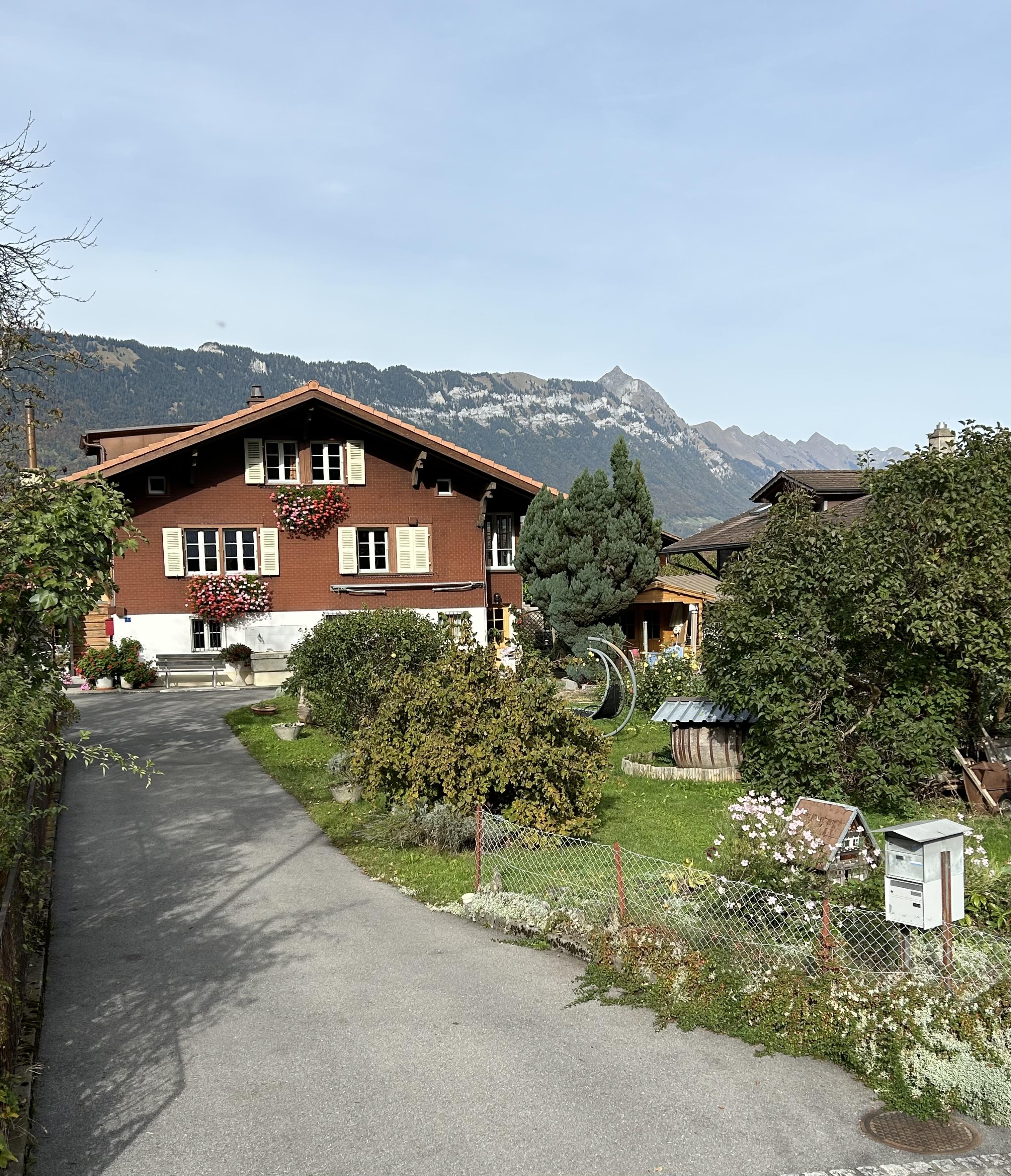 Chalet Emma im Sommer / Zufahrtsstrassr Chalet Emma im Sommer / Zufahrtsstrassr