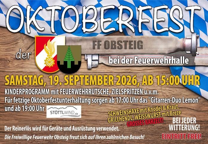 Oktoberfest der Freiwilligen Feuerwehr Obsteig