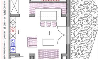 The image shows a floor plan of an apartment with different rooms such as kitchen, bathroom, and living room. All areas are clearly marked and provide an organized layout.