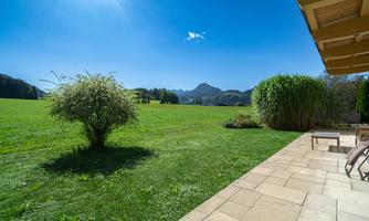 Ferienhaus Schwendt Aussicht Terasse