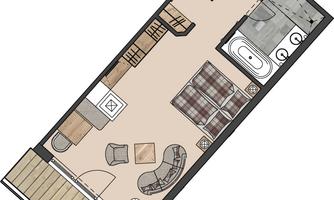 Grundriss Doppelzimmer Chalet Elisabeth