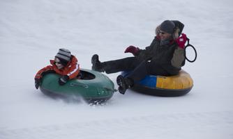 snow tubing, sledging
