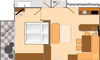 Panoramawohnung mit Seeblick