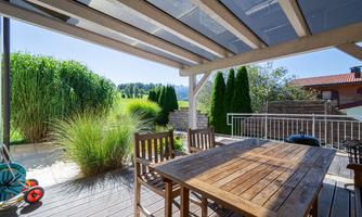 Ferienhaus Schwendt Terasse