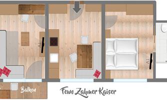 Ferienwohnung Kaiserblick Grundriss