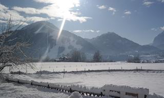 Ausblick Unterberg Ferienwohnung Waldesruh Winter