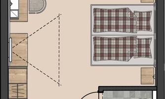Grundriss Doppelzimmer Typ Tirol
