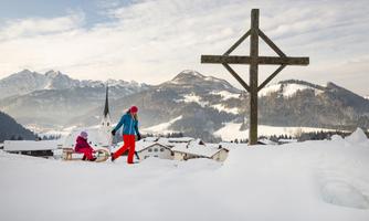 Kaiserwinkl, Rodeln, Schlittenfahren, Fotograf Ber