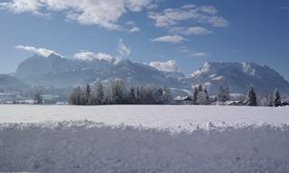 Ausblick Kaiser - Ferienwohnung Waldesruh Winter
