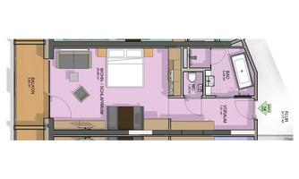 Plan kleines Appartement (KAT I)