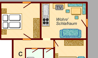 Bauernhof Oberhochstätt Grundriss "C"