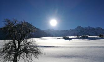 Blick vom Haus zum Kaisergebirge