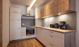 schöne Wohnküche apartment Fischerwirt Walchsee