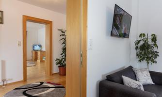 Ferienwohnung Zahmer Kaise Blick Schlafzimmer Wohn