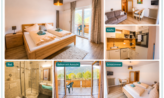 Inviting holiday apartment with one bedroom, living area, and fully equipped kitchen. The balcony offers a beautiful view of the surroundings.