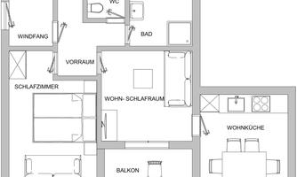 Wohnbeispiel Grundriss FEWO 65m2