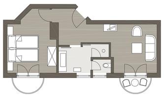 KOLLERs Hotel Grundriss Suite Sunbeam 302
