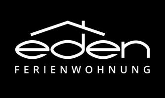 An elegant logo for a vacation apartment. The lettering "eden" is designed clearly and modernly.