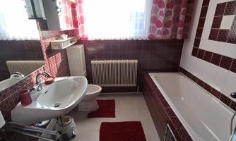 Sink, bidet and cabinets